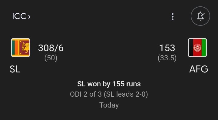 Another parosi Sunday got ruined 😂
SL Beat Afghanistan by 155 runs 
Lead the series by  2-0 
#AfgvsSl