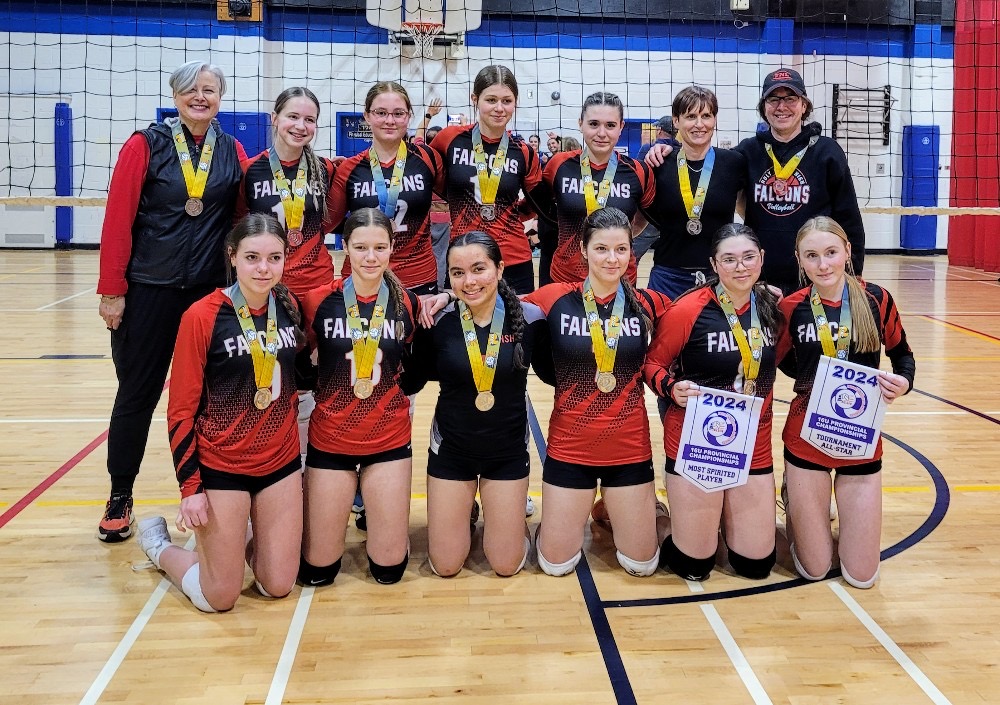 Congratulations to our Grade 9 (15U) volleyball team!! The team won the silver medal at the 16 U NLVA Provincials this weekend. Shout out to our coaches and teacher sponsor as well for all their time and dedication😊
<a href="/HolySpiritHS/">Holy Spirit High</a>
#GoFalconsGo