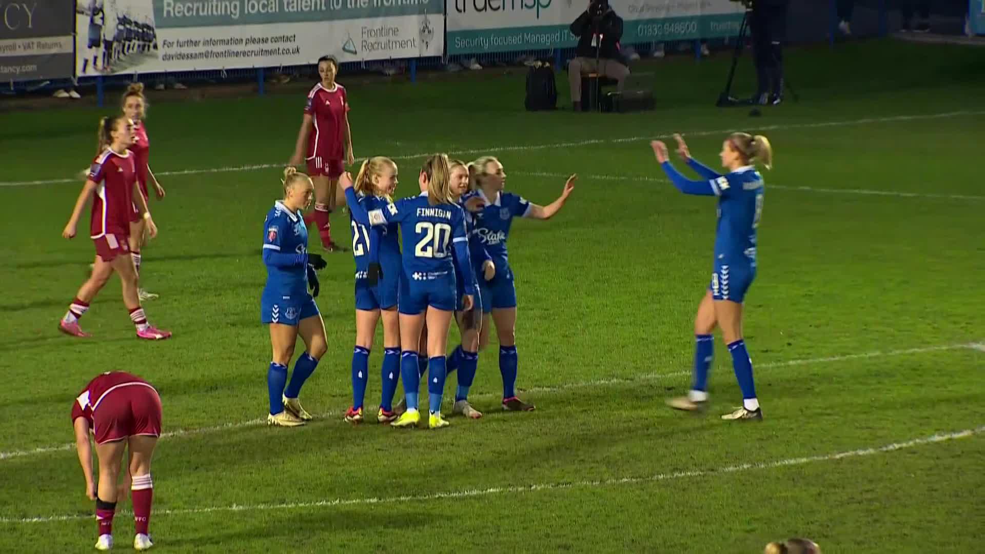 Squeezed in 🤏Kathrine Kühl grabs her second of the day for @EvertonWomen ✌️#AdobeWomensFACup
