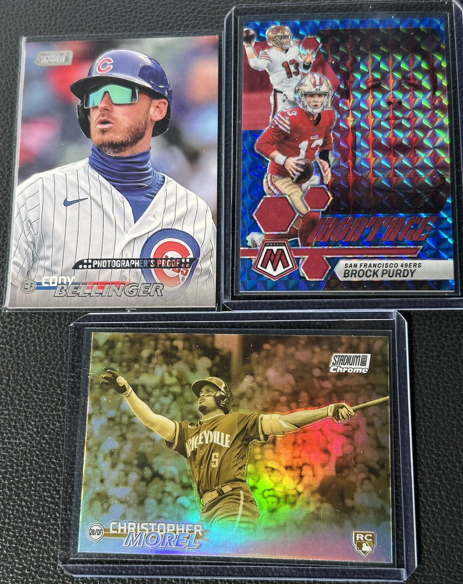 Jimmy McCauliffe (@jimmymccauliffe) on Twitter photo Found time to rip a little while running errands. Gold plated Morel, Bellinger - photographer’s proof and Purdy/99. No complaints! <a href="/CardPurchaser/">Card Purchaser</a> Found time to rip a little while running errands. Gold plated Morel, Bellinger - photographer’s proof and Purdy/99. No complaints! <a href="/CardPurchaser/">Card Purchaser</a>