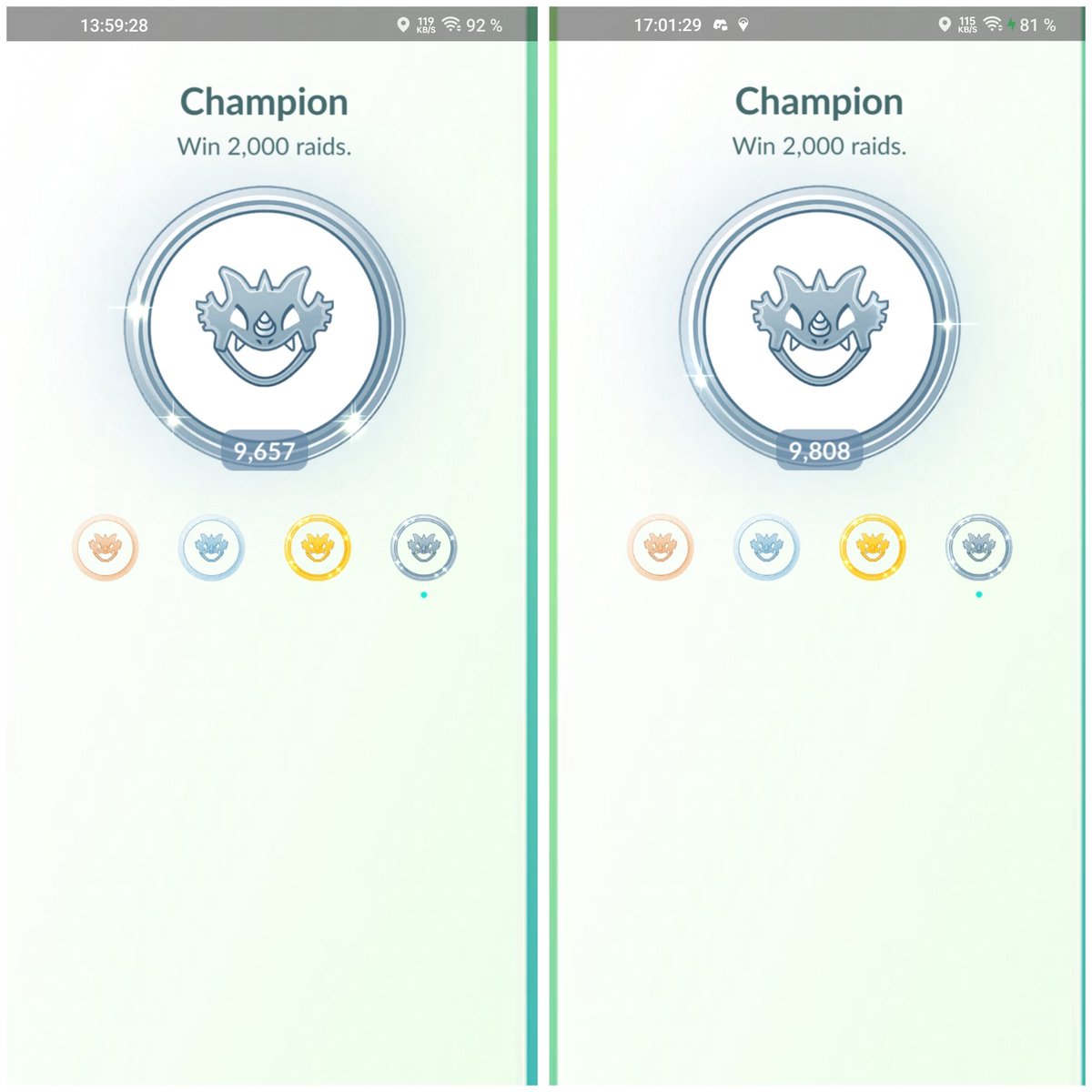 🦉 Hisui Decidueye Raid Day 🦉

💯 1x Hundo 💯
✨ 15x Shiny ✨

Did 151 Raids in 3 hours, an almost perfect run. This is about as good as it can get. 153 would be the maximum in 3 hours in my town. 🔥🔥