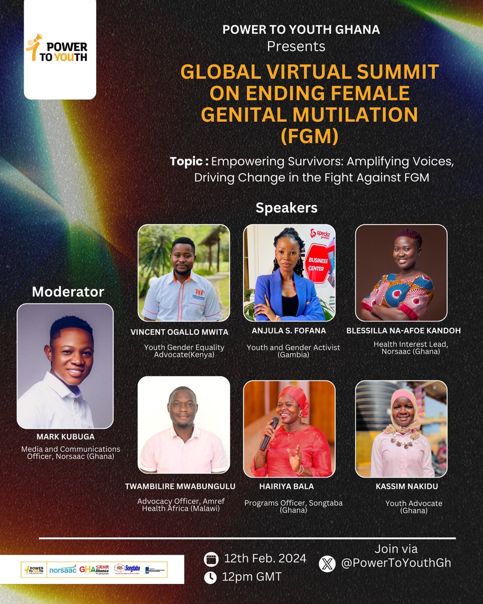 This is Global Issue affair! Set your reminders and join us on Monday, 12th Feb. 2024

Click here👇🏽 to set a reminder. 
twitter.com/i/spaces/1dRJZ…

#EndFGMGh #ZeroToleranceFGM #PowerToYouthGhana