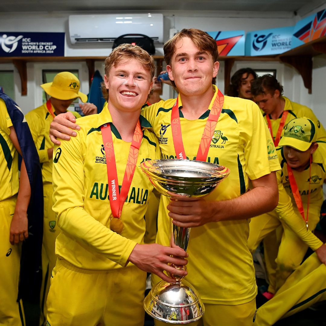 A dressing room adorned in gold 🇦🇺🏆

#U19WorldCup