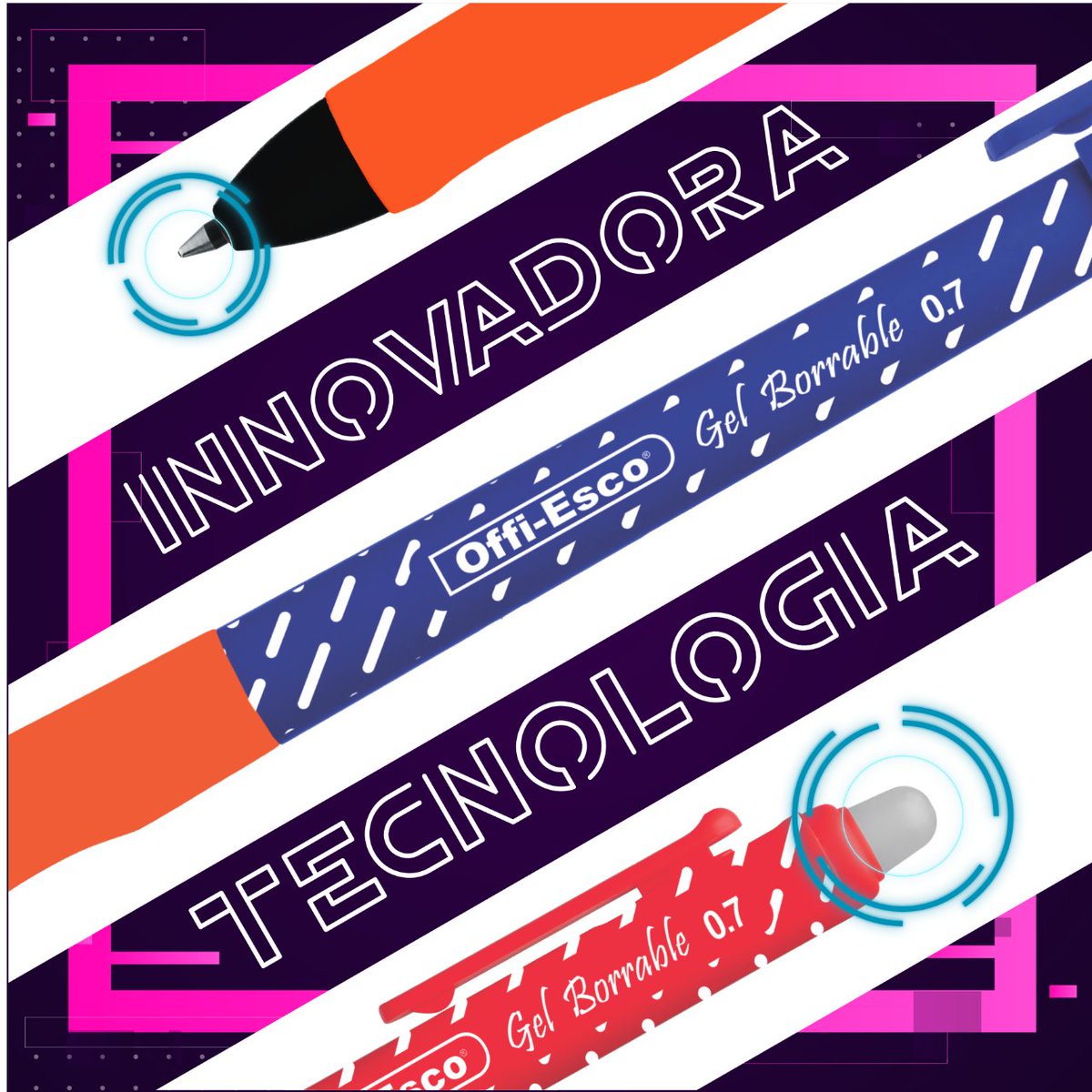 OffiEsco's tweet image. ¡Lo tenemos! 🖊️🔙 El bolígrafo #borrable #Offiesco te brinda #libertad para #corregir al #instante.