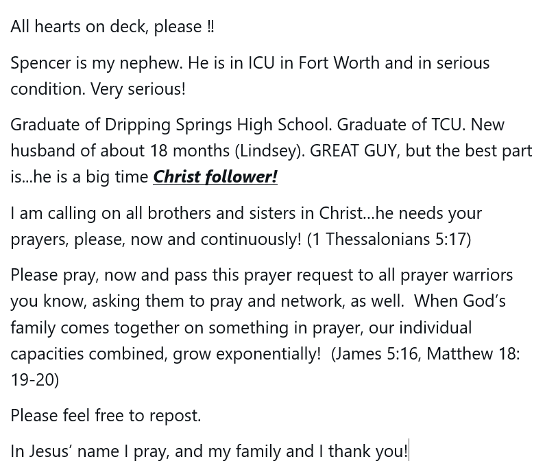 jpoliverIII's tweet photo. ✝️All hearts on deck✝️
🙏Need your prayers🙏 https://t.co/gJILwE6VRO