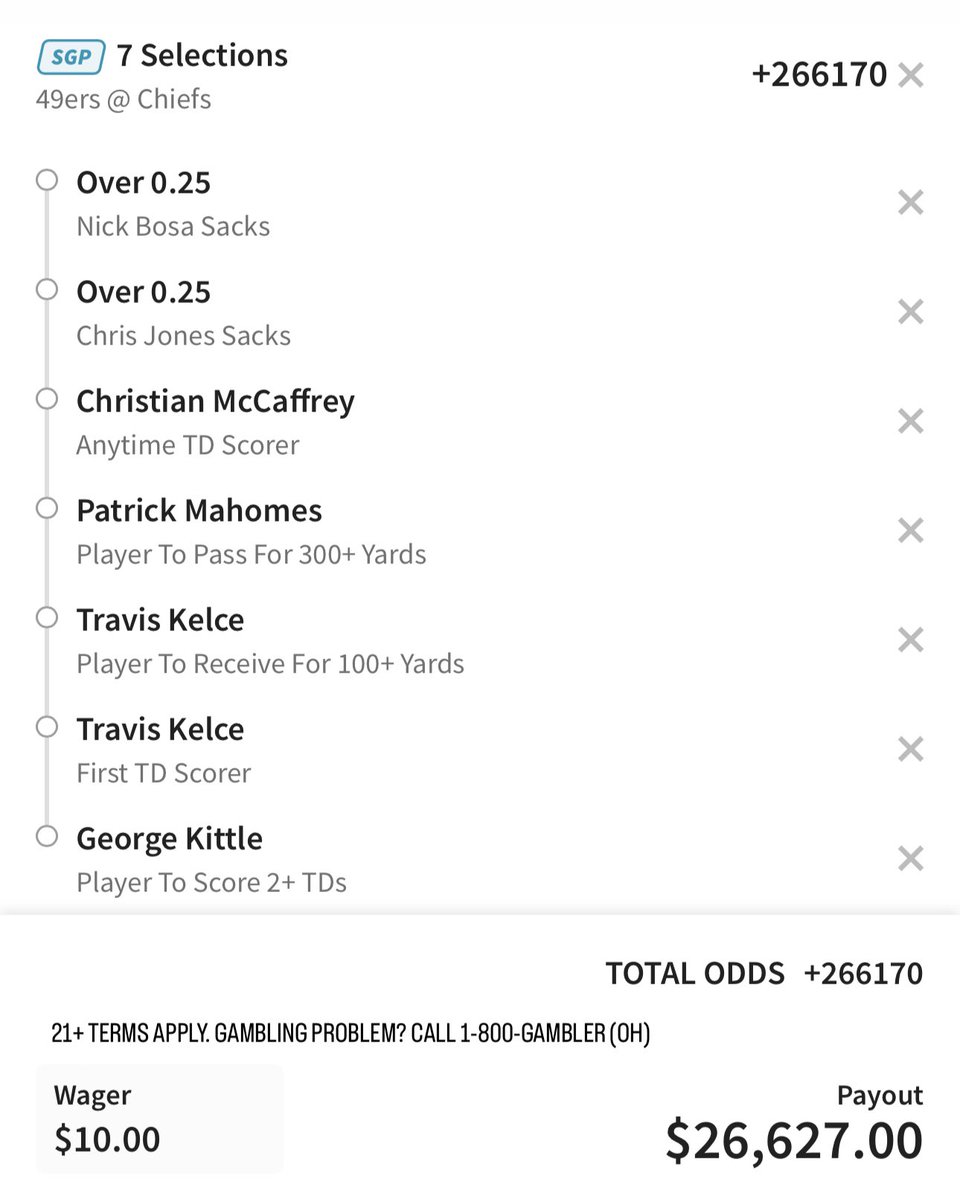 If this $10 bet hits for $26,627, I’ll split the winnings with 5 people ($4,437 each) who: 

▪️Repost this
▪️Follow <a href="/tipico/">tipico</a> 

Must be 21+. Good luck my fellow parlay kings.