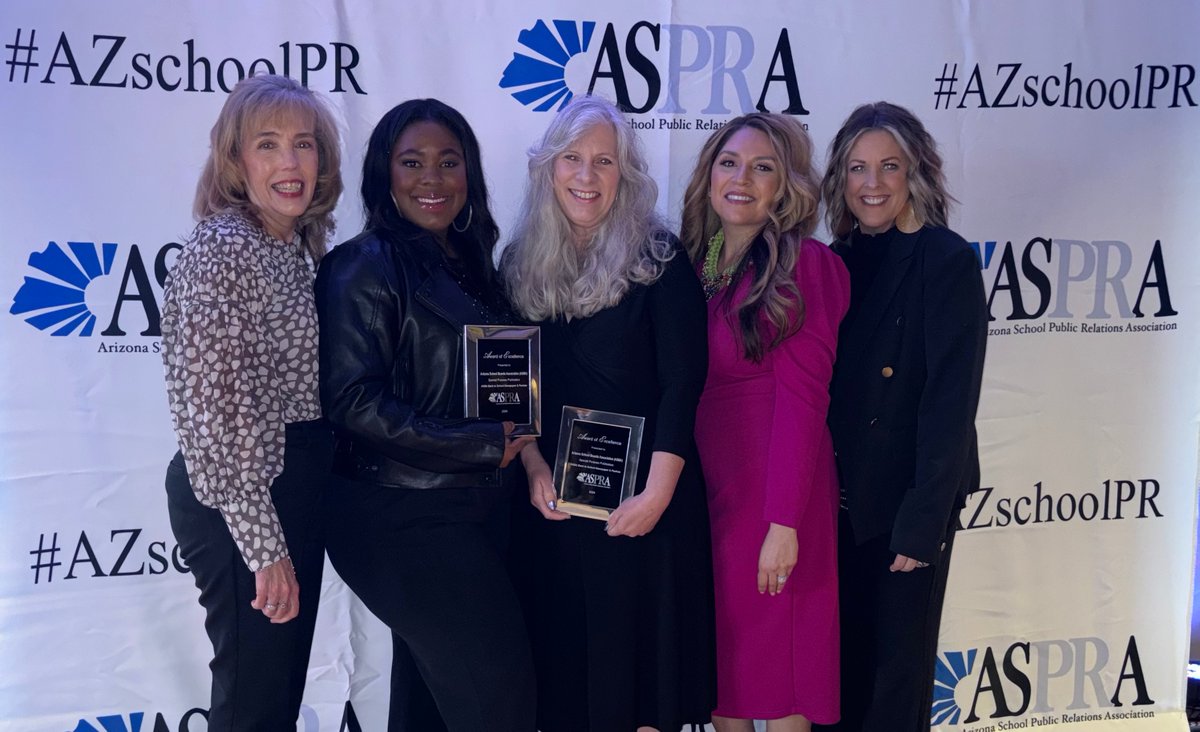 Proud of our #ASBA Communications Team honored with an Arizona School Public Relations 2024 Award of Excellence for our Back to School newspaper and flyer packets! ow.ly/xMJh50QzPe3 🎉