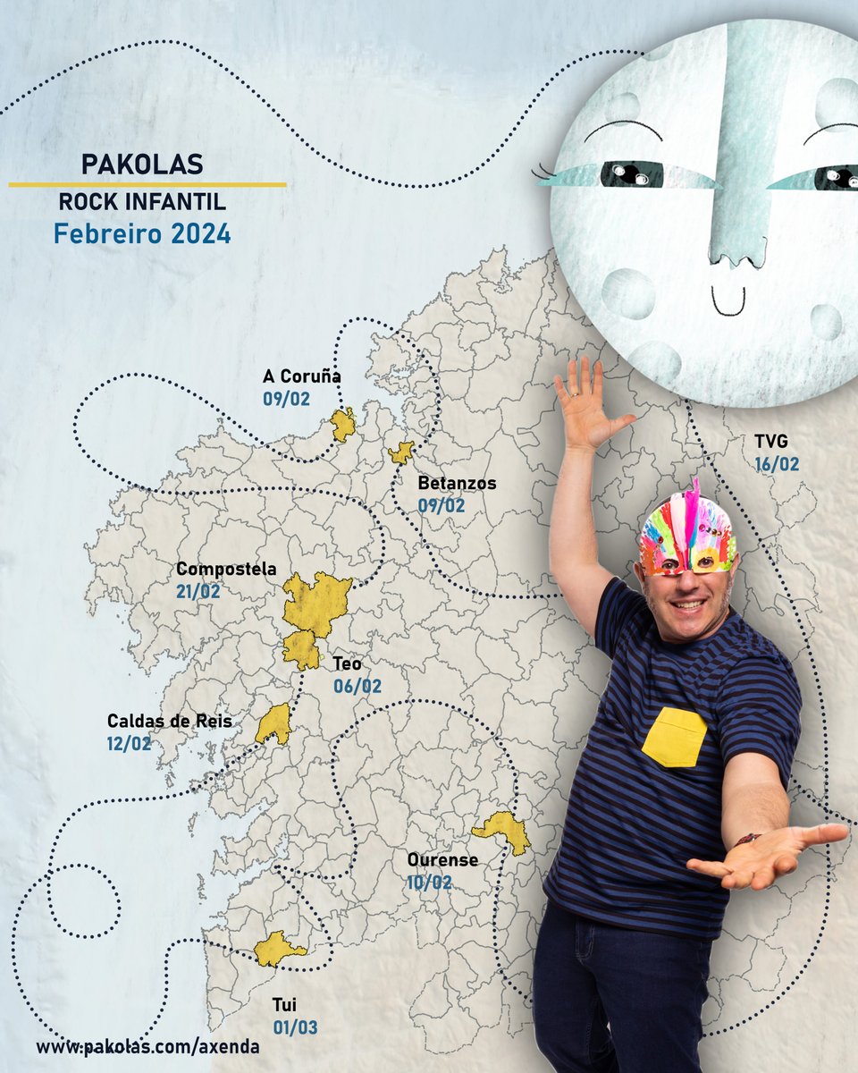 Volve a axenda rockeira, por fin, non foi sen tempo! E tamén metidas de cheo no Entroido 2024! Toda a info en pakolas.com/axenda. Hoxe vémonos en Caldas para festexar!

A movelo esquelete!! #pakolas #rock #rockinfantil #axenda <a href="/EdGalaxia/">Editorial Galaxia</a> <a href="/sonarbore/">Sonárbore</a>