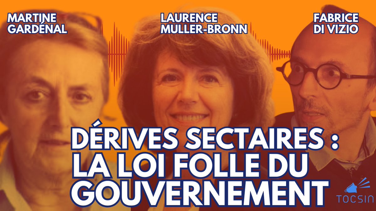 🔔🔔ÉMISSION À NE PAS MANQUER🔔🔔 Demain à partir de 8h10, nous recevrons l'avocat Fabrice di Vizio (@DIVIZIO1), la sénatrice Laurence Muller-Bronn (@MullerBronnL), et le docteur Martine Gardenal pour évoquer la loi contre les dérives sectaires, qui sera examinée cette semaine à…