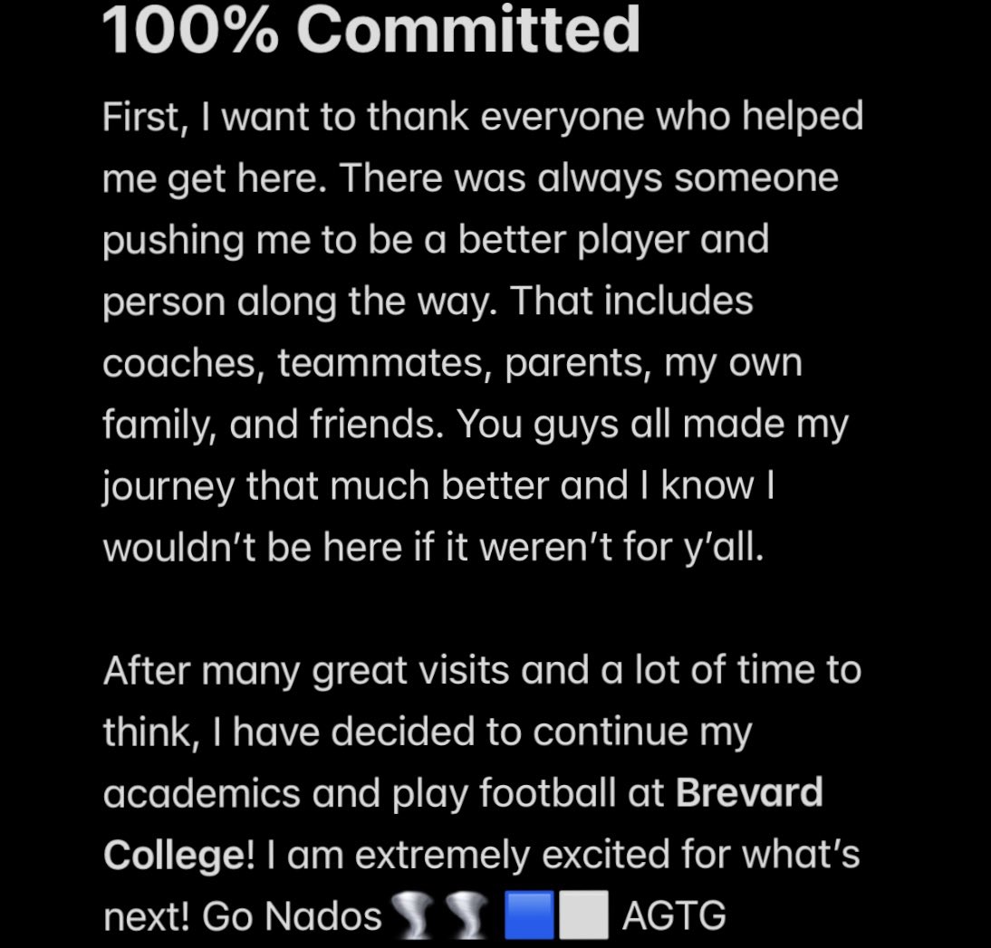 Committed and ready to work! <a href="/BrevardF5/">BC Football 🌪</a> 🌪️