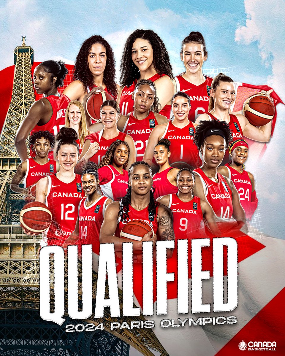 SPOT. SECURED. With Spain's late comeback against Hungary, the Canadian #SWNT punches their ticket to the 2024 Paris Olympics! 🇨🇦 #MadLove | #FIBAOQT