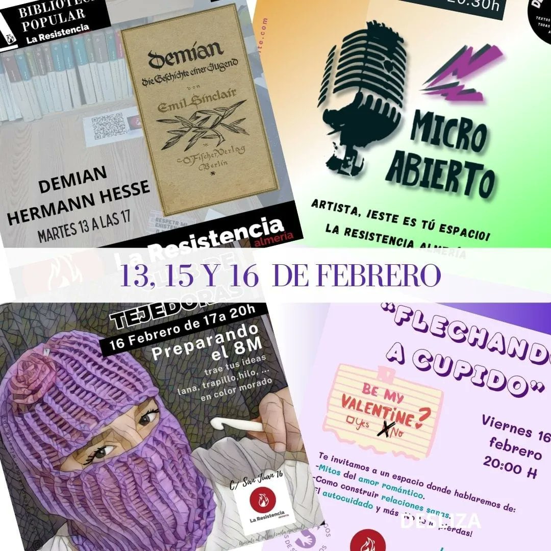 Lo mejor del Domingo?  hacer planes para la semana siguiente 😁

🧵de agenda semanal
#febrero #cultura #Almeria #feminismo