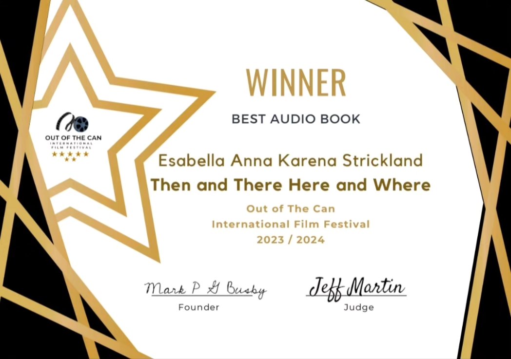 I'm excited to announce that @genzpub Then and There Here and Where won 'Best Audio Book' at @outofthecan8 Thank you @MarkBusbyCEOFVG For supporting Neurodivergent artists #Audible #TrendingNews #sundayvibes