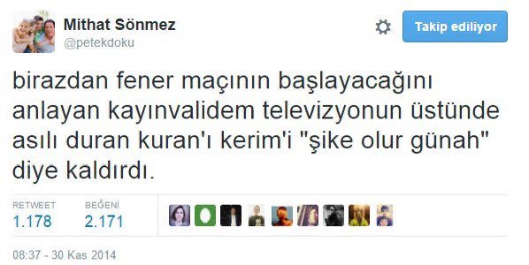 Sevgili Mithat Sönmez’in kayınvalidesi bugün mezarında ters dönmüştür