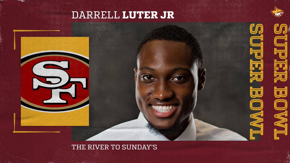 THE RIVER ➡️ Sunday’s🏈🏟️ Today is the day for Wildcat alum Darrell Luter Jr. and his San Francisco 49ers! Your Wildcat family wishes you the best of luck in Super Bowl LVIII! #RiseWithUs | #DTA | #NFL