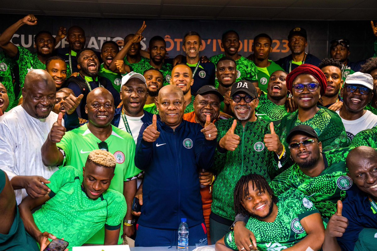 AdewaleTinubu's tweet photo. Although this is not the outcome we hoped for, Nigeria's journey to the AFCON finals has been one of courage and perseverance, a genuine pleasure to watch.

@NGSuperEagles keep your heads held high, knowing you've given your all. 

The nation stands proud of your efforts. https://t.co/206F8O9XtB