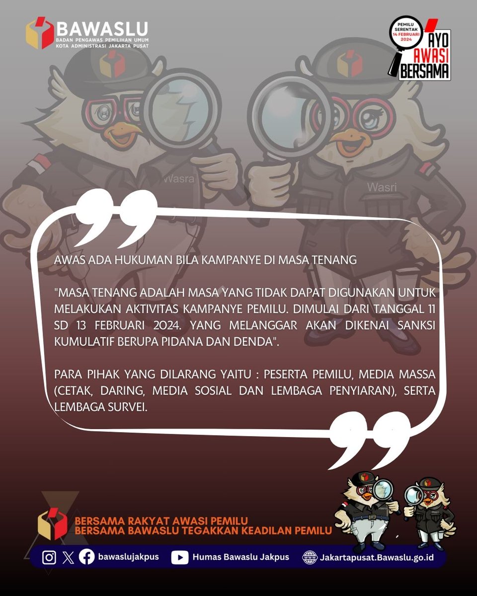 SPrasaga's tweet photo. Peringatan untuk peserta pemilu https://t.co/6TJJjhiM5e