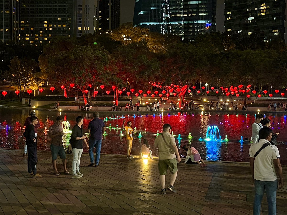 Lanterns adorn KLCC Park for Chinese New Year