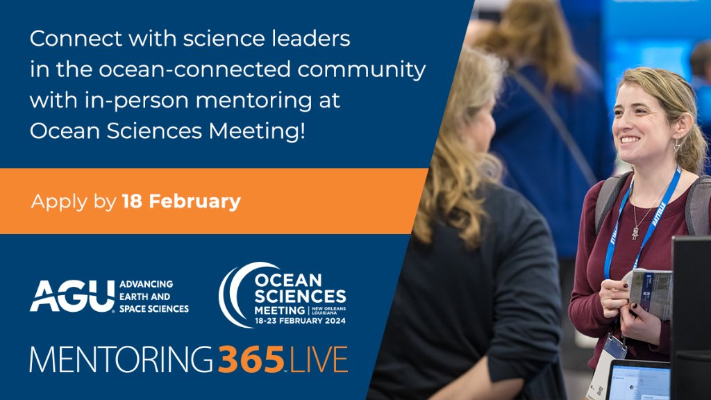 If you are attending the OSM in New Orleans & seeking in-person mentorship from leading scientists then Mentoring365 Live is for you! Gain skills to excel & build your network as a mentee. Reserve your spot by 2/18 to participate. lite.spr.ly/6008wKk