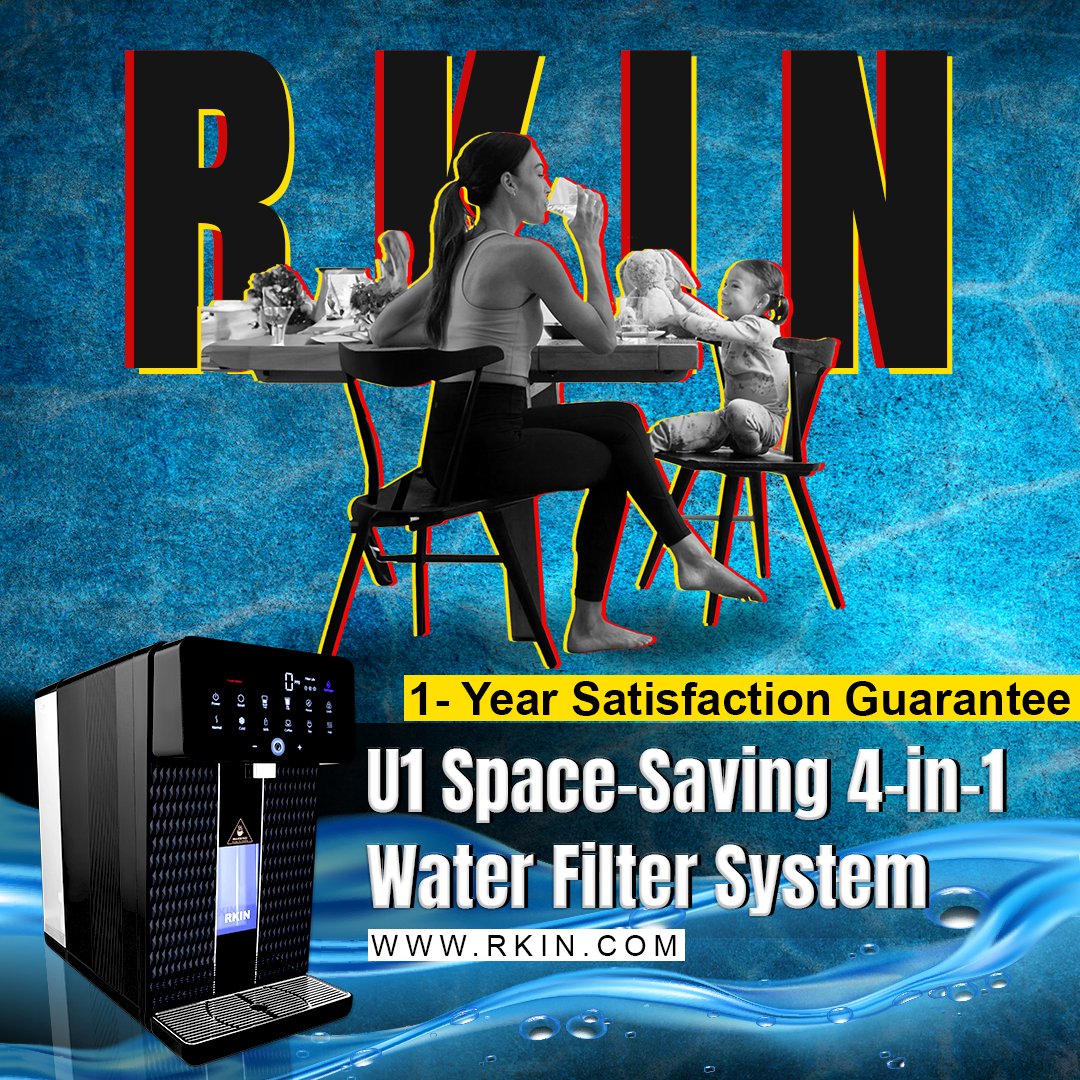 rkin_us's tweet photo. Stay hydrated and healthy with the sleek and efficient RKIN U1 Space-Saving 4-in-1 Water Filter System! 
#RKIN #CleanWater #HydrationSolutions #WaterFilter #Health #HomeEssentials #EcoFriendly #SpaceSaver #Innovation #StayHydrated #1YearGuarantee #PurityWithEverySip https://t.co/trRLZ7uwqg