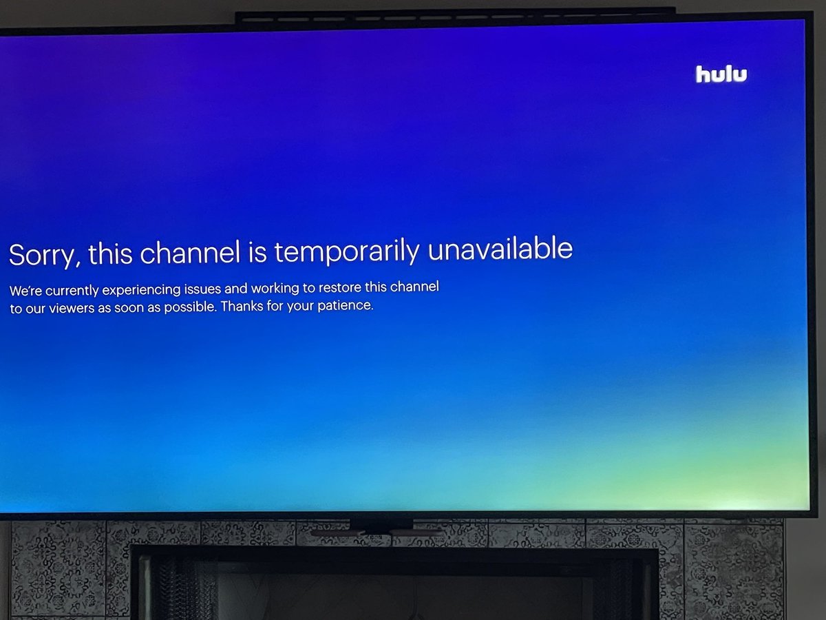 bnlwilson's tweet photo. Come on @hulu more channel not available in zip code 78738!   Y’all can do better! https://t.co/li6ZpPor0a