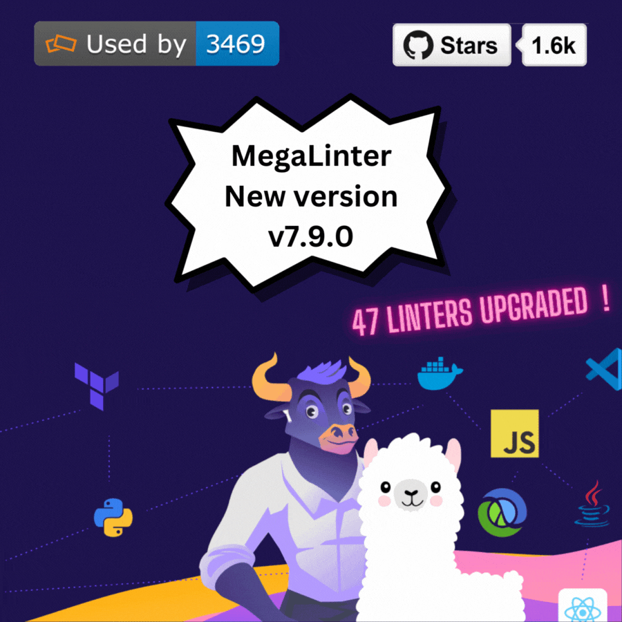 NicolasVuillamy's tweet image. New release of #MegaLinter v7.9.0 :)