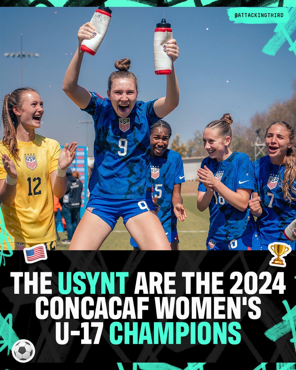The USYNT are Concacaf Women’s U-17 Champions for the SIXTH time 🏆🇺🇸 📸 @USYNT
