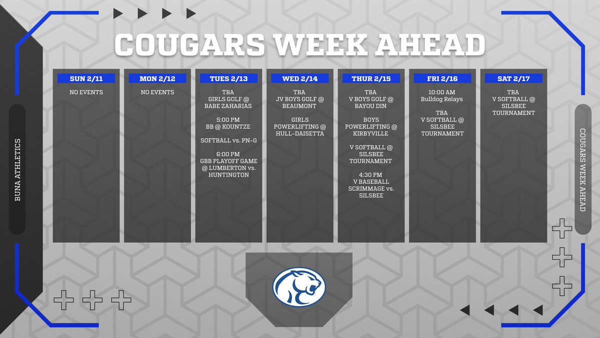 Another busy week for the Cougars!!