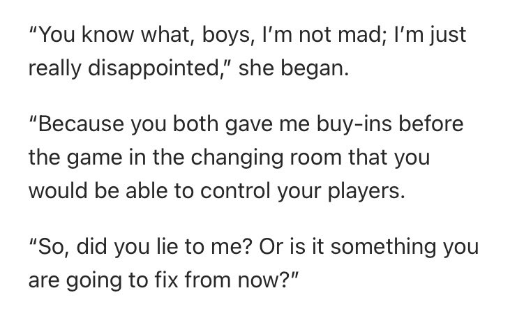 So something I would say