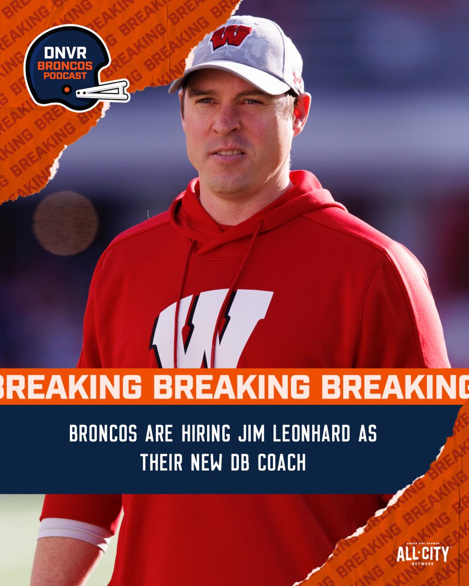 DNVR_Broncos's tweet photo. The Broncos are hiring former Wisconsin Defensive Coordinator Jim Leonhard as DB Coach. Leonhard played for the Broncos in 2012

Thoughts on the move 👇 https://t.co/CVjV1ggEko