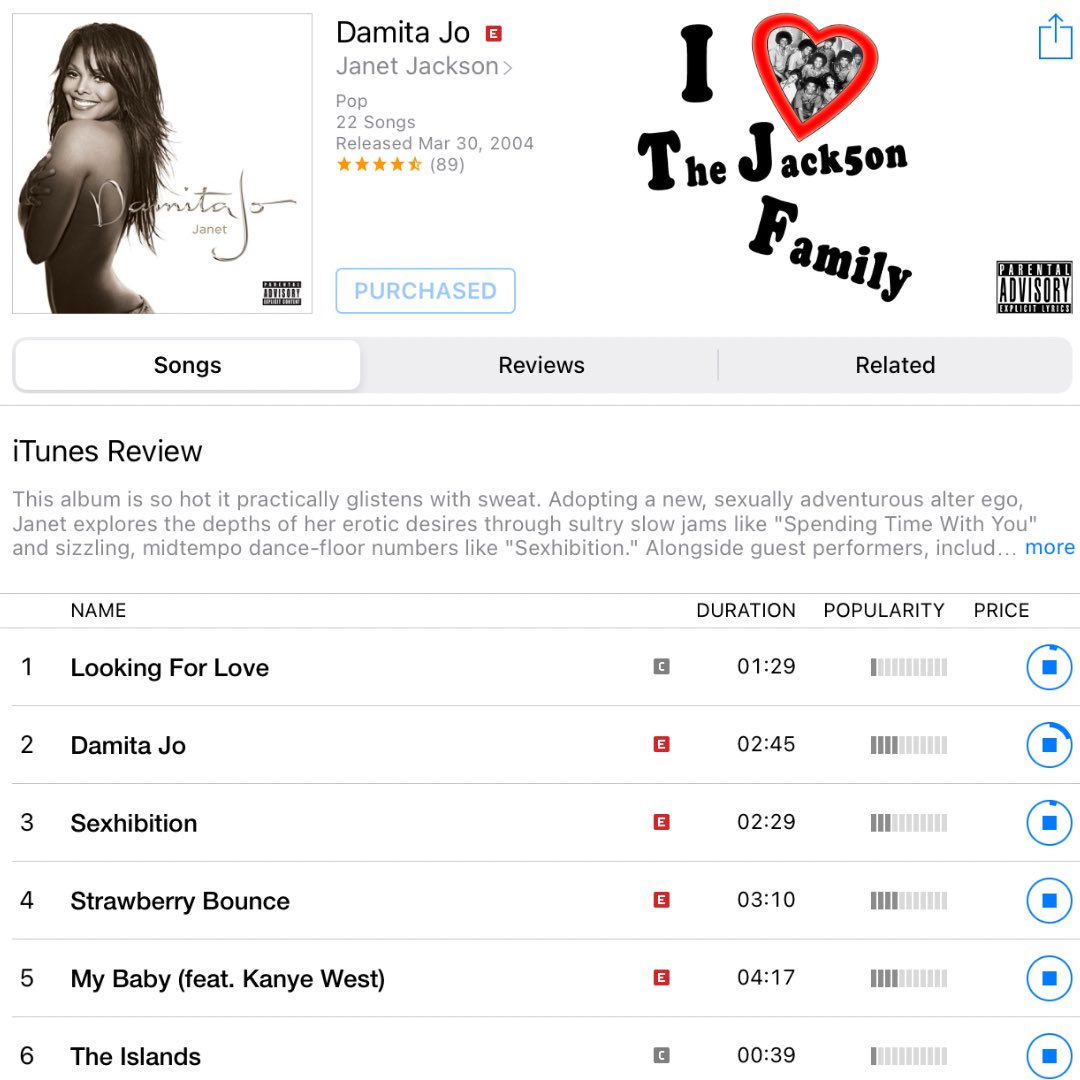 For #JanetJacksonAppreciationDay make sure you buy #damitajo on platforms like iTunes to help support the @janetjackson #damitajochartweek. This event will run from Feb 9th to Feb 15th, urging fans to #streamdamitajo all week long. #justicefordamitajo #janetjacksonseason