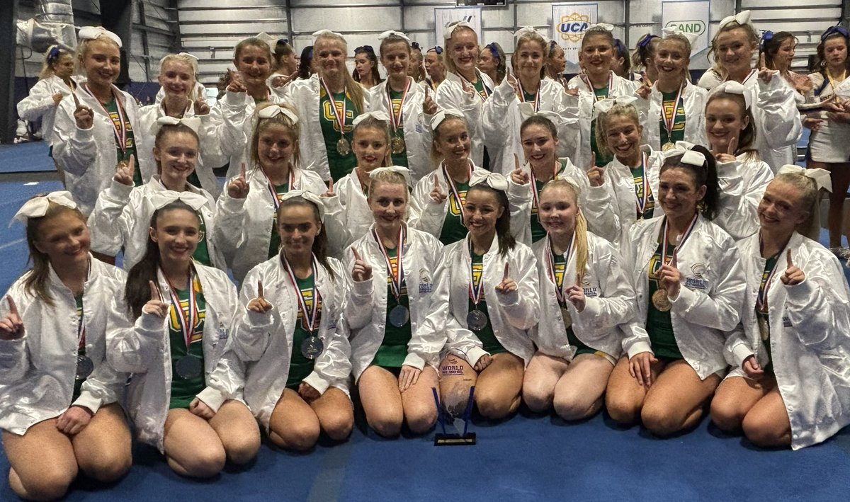 GCHS Cheer World Champs! 3Peat! Get up for Greenup! White Jackets coming home! 

National finals tomorrow , so stay tuned! #BelieveInGC