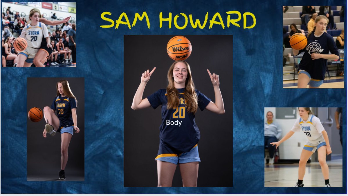 WS_Storm_WBall's tweet photo. ⛈️IT’S SENIOR WEEK! Help me celebrate a new senior everyday! 
             #20 Samantha Howard 
She has been a member of the Varsity Basketball team for 2 years and JV 1 year! She works hard in the classroom,  🏀 and ⚽️, she is a member of NHS and SGA! https://t.co/sgIjv411KI