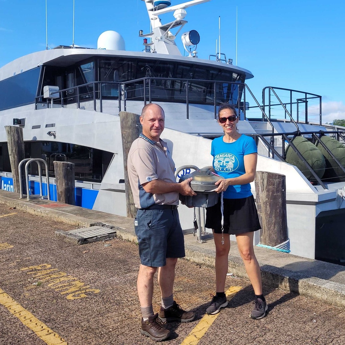 Another day, another #ProjectReCon buoy delivered. This one is going onboard Queensland Parks And Wildlife Service's Reef Ranger!

<a href="/SatlinkSL/">Satlink</a>  #GlobalGhostGearInitiative #GGGI #CitizenScience #GhostNetWatch #OceanConservation #AMDI