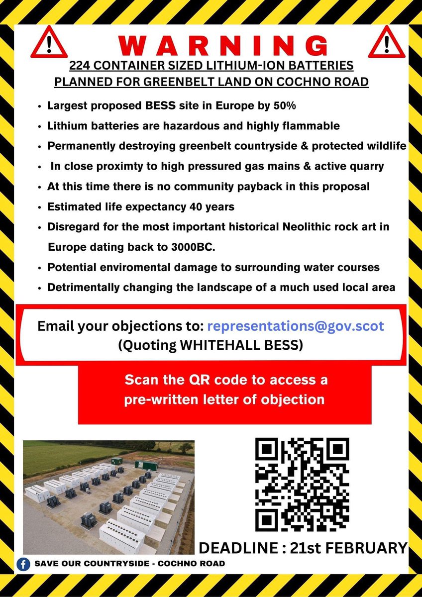 I am deeply concerned about the proposed BESS development on the community of Faifley, &amp; Clydebank. They aim to occupy 29 hectares,  equal to 28 football pitches  of precious greenbelt fields threatening wildlife, water course, walking routes  but also poses significant health