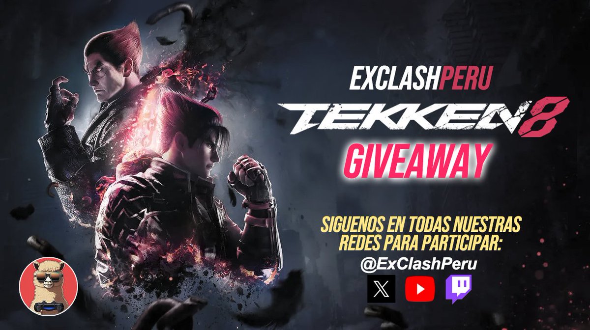 Tekken 8 Giveaway by Ex Clash Peru 🐼Winner will be picked on Saturday 17 8pm EST. Can choose which platform to receive their copy (Steam/Ps5/Xbox)

To participate:

Follow us, like and RT this post
Follow us on Youtube
Follow us on Twitch
Optional: Post your favorite Tekken