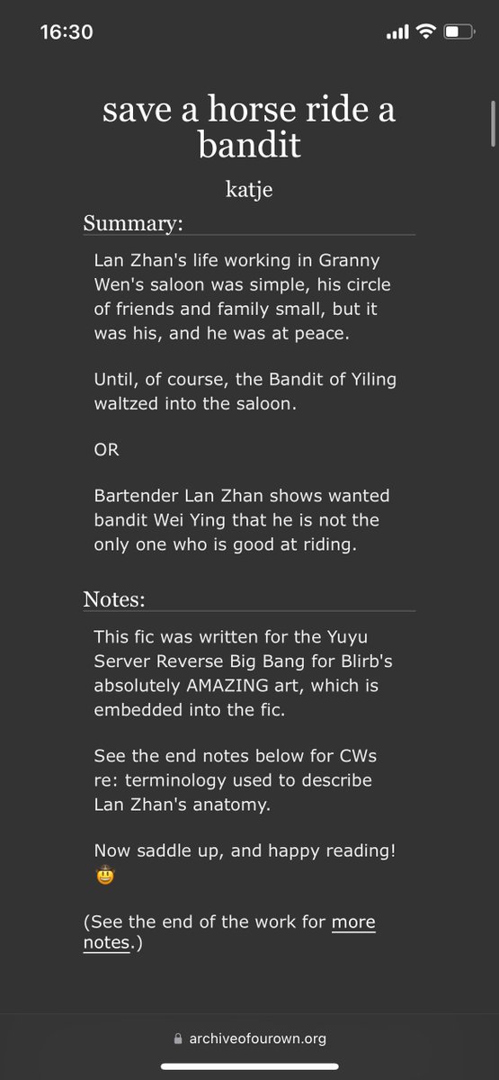 pombaere's tweet image. New fic alert!! save a horse ride a bandit 
🐎 trans bartender lwj and wanted bandit wwx
🐎 5k, mostly smut, a little bit of plot 
🐎 based on magnificent art by blirb @lwjtitluvr
🐎 read it here: archiveofourown.org/works/53703874