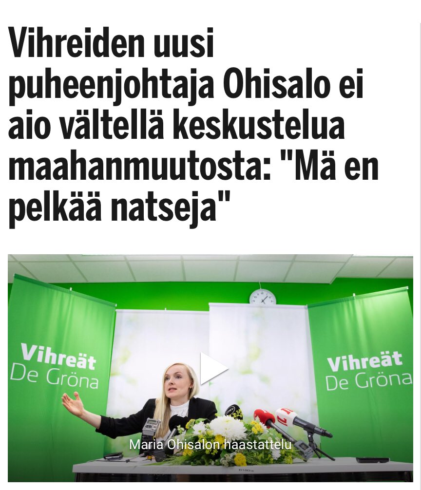 Onnea Stubbille
Haavisto pääsi lähelle ja olisi ehkä voittanut, jos vihreät eivät olisi uponneet Maria Ohisalon puheenjohtajakautena syvälle intersektionaalisuuden suohon, ylimielisinä toisia milloin mikskäkin nimitellen. 
Upottivat samalla Haaviston.
 #presidentinvaalit2024