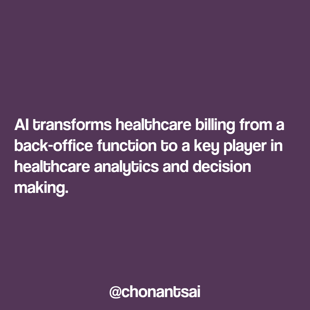 chonantsai's tweet photo. AI strategy for billing in healthcare https://t.co/hA1iEEL5SS