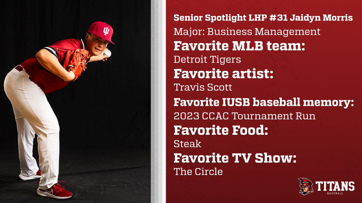 Introducing our next senior, left handed pitcher #31 Jaidyn Morris!  #SeniorSunday #Titanfamily⚔️