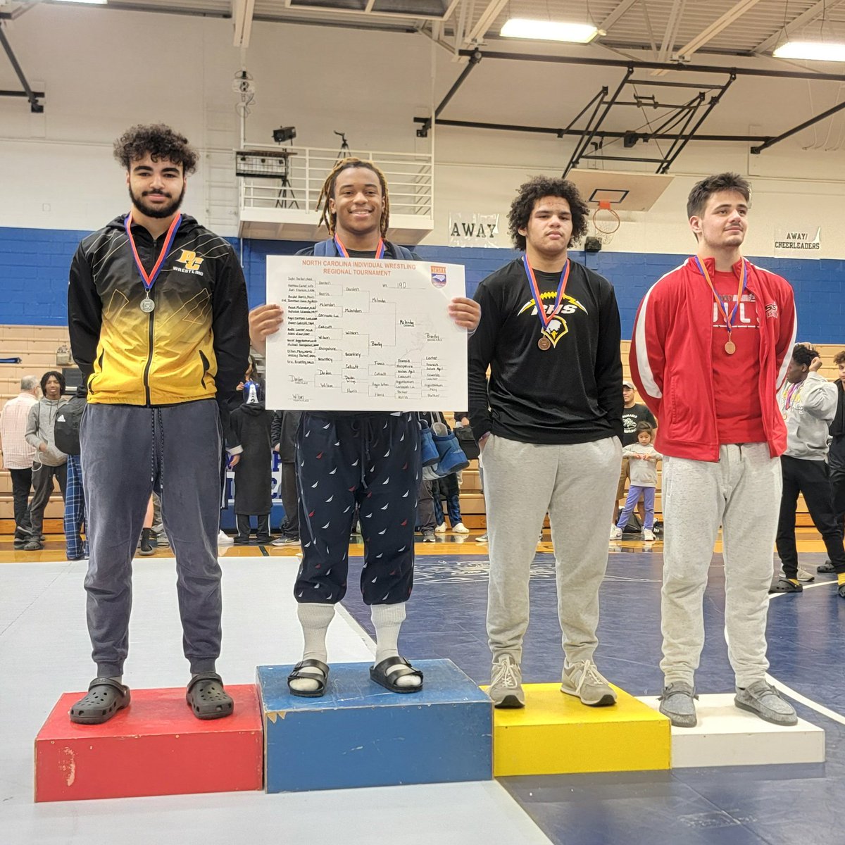 AHSWrestling_'s tweet image. Congratulations to our 4 State Qualifiers! #BulldogPRIDE

@KaineMclendon - 190 lb - 1st
@Charris1624 - 120lb - 2nd
@MilesGregory6 - 285 - 2nd
Armando Popcoa - 132 lb - 3rd