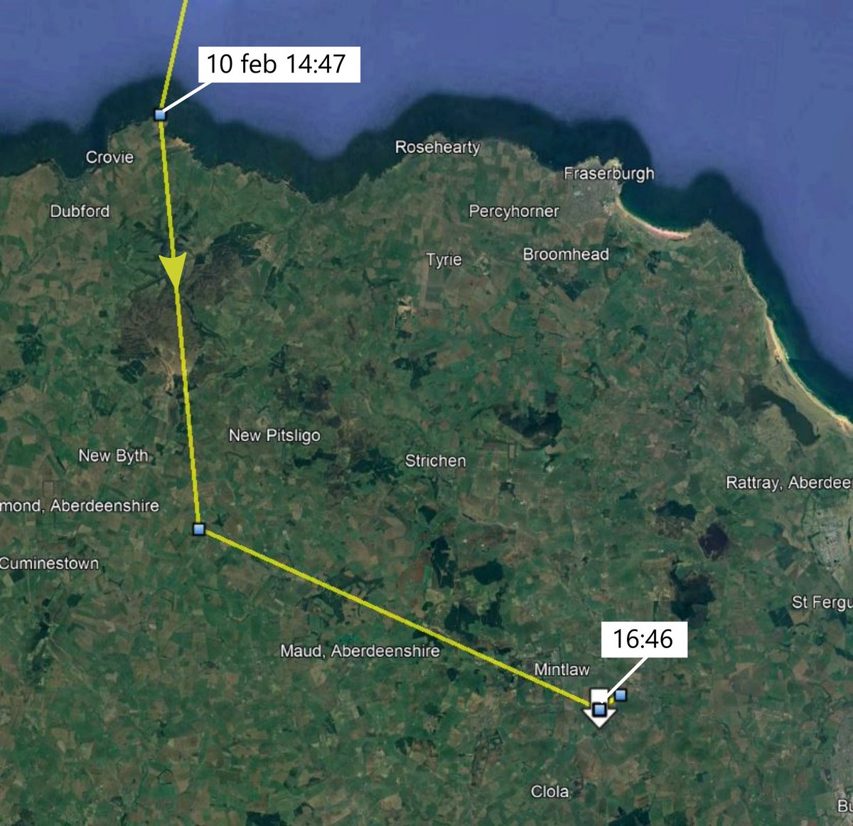 _hanslinssen's tweet photo. ...and a more detailed view of his destination in Scotland. None of the 200+ swans tagged by @niooknaw over the last >15 years have come close to going this far north in the UK. @IBED_UvA @nabu_MOIN https://t.co/yjjns82ReR