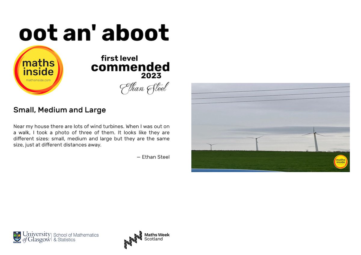 mathsinside's tweet image. *Small, Medium and Large* — Ethan Steel (P2) @HC_Scotland — First Level Commended Entry 📸🎉 

@mathsinside #mathsinside #mathsinsideInMotion #maths #PhotoContest #MathsWeekScot @UofGlasgow @UofGMaths_Stats @mathsweekscot @tentivetodetail