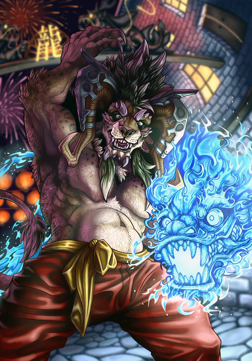 Happy Lunar New Year!
Also this is my contribution to this years Profession Calendar 2024. Check out everyone else's amazing art at <a href="/CalendarKrewe/">CalendarKrewe</a> 
#gw2 #guildwars2