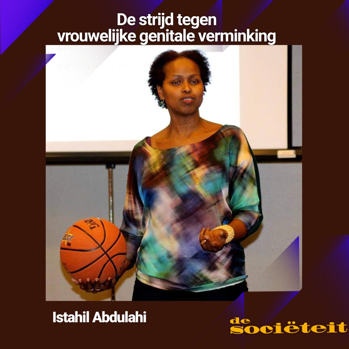 DeSocieteitNTR's tweet photo. 📺 Vanavond in De Sociëteit om 22:40 uur op NPO 2.

In Nederland lopen 4100 meisjes het risico om besneden te worden. Vanavond vertellen onderzoeker en mensenrechtenjurist Annemarie Middelburg samen met Istahil Abdulahi over hun strijd tegen genitale verminking bij meisjes. https://t.co/chsNsGk2wT