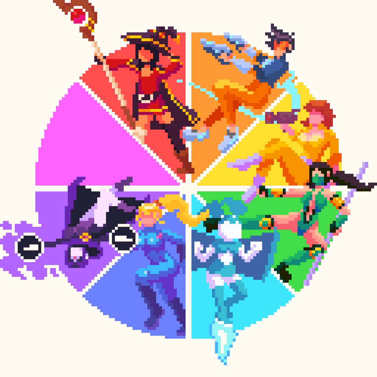 _iwolga's tweet photo. #Raven from #TeenTitans for the next sector of #colorWheel. #pixelart https://t.co/8uLukXIu4g