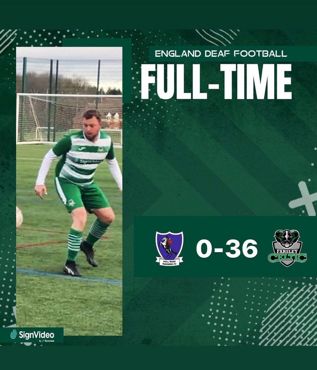 FarsleyCelticFC's tweet photo. What a result for our Deaf Team today - a record-breaking 36-0 win - with just nine men!
Well done lads! @farsleyceltdeaf 

#CeltArmy
💚🤍 https://t.co/ORkgnWB9FL