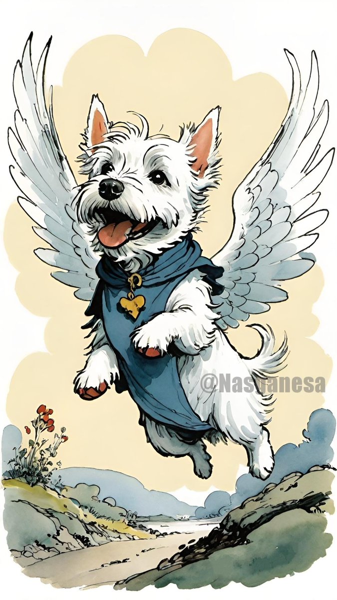 After all, friendship can sometimes give us wings 😇 so that even our smallest furry friends can fly into our hearts! ❤️🐶❤️

#dogfriendly #angelwing #illustration