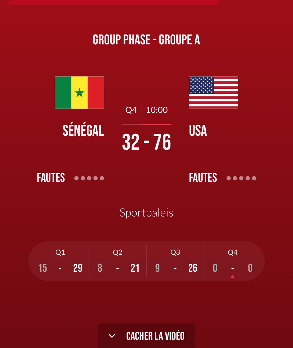 TOURNOI QUALIFICATIF AUX JEUX OLYMPIQUES ANVERS 2024 DAY 3️⃣ 3QT SÉNÉGAL 🇸🇳 3️⃣2️⃣— 7️⃣6️⃣ 🇺🇸USA #FIBAOQT #SENEGAL #BASKETBALL