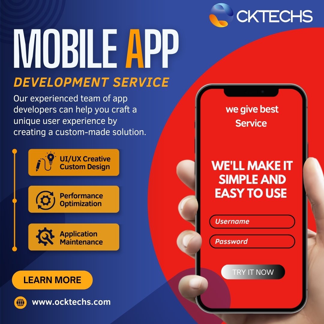 OckTechs's tweet photo. Experience seamless convenience with our mobile application. Unlock a world of possibilities at your fingertips. Streamline tasks, stay connected, and enjoy a user-friendly interface. Download now for a smarter, on-the-go lifestyle.
#mobileapplication #ocktechs https://t.co/qmr13NoMCw